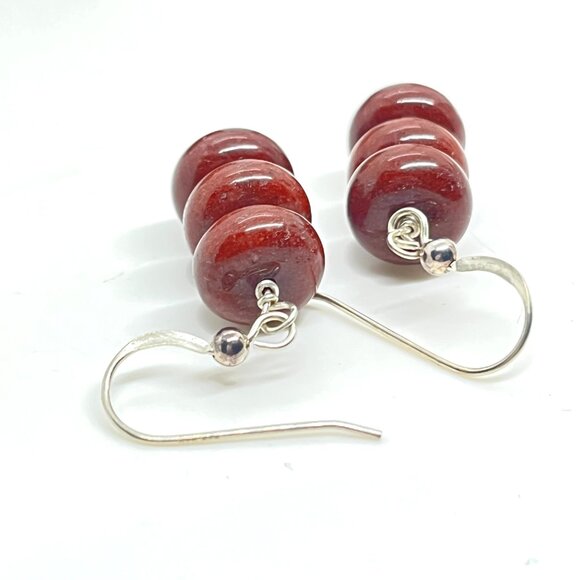 JAY KING DTR DESSERT ROSE TRADING RED GENUINE STONE 925 STERLING SILVER EARRINGS - Picture 12 of 14